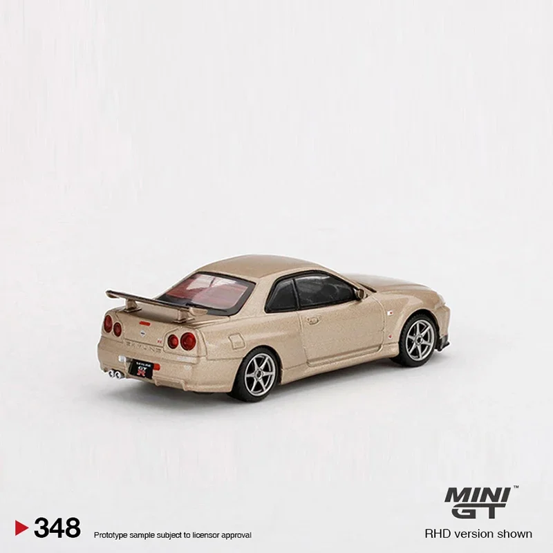 MINIGT 1:64 Modello di Auto Skylnie GT-R (R34) Veicolo pressofuso in lega M-Spec # 348 RHD