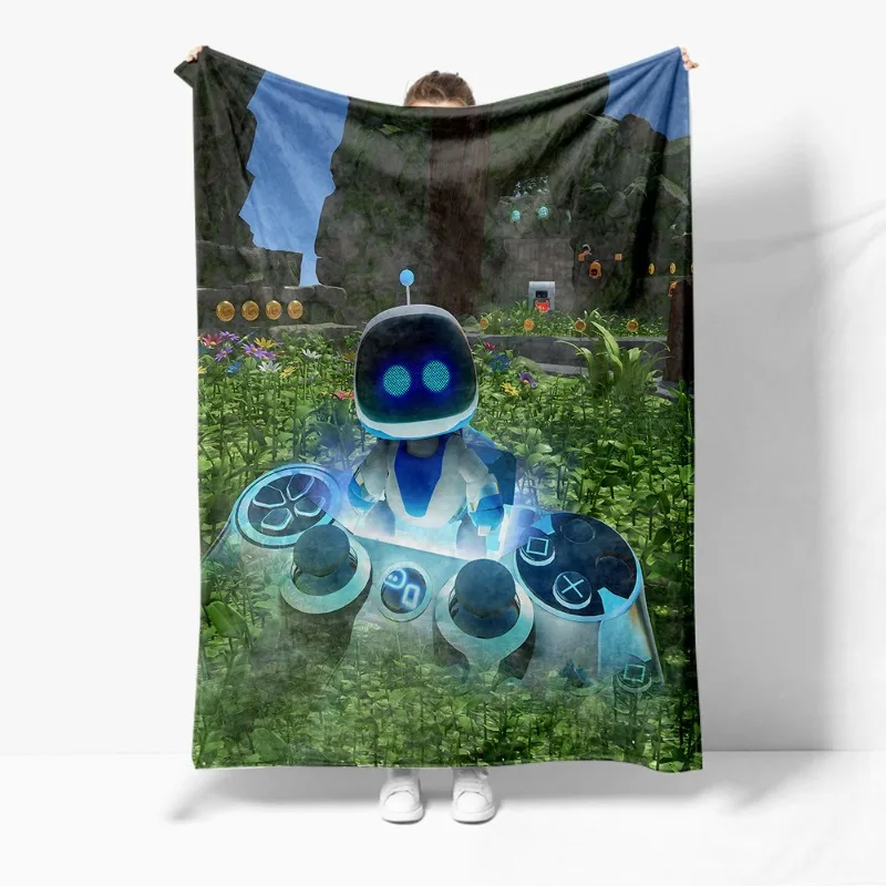 Game Astro Bot Children Microfiber Bath Towel Boy Girl Soft Cartoon  Bathing Beach Spa Bathrobe Blankets