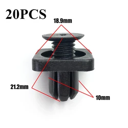 20Pcs 머드 가드 클립 자동차 리벳 패스너 범퍼 클립 리테이너 나사 91514-TG1-T01 For Honda For HRV For Accord For Odyssey For CRV