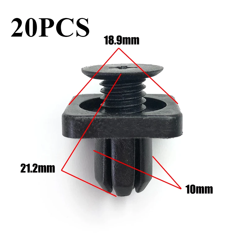 20Pcs Mudguard Clip Car Rivet Fastener Bumper Clip Retainer Screw 91514-TG1-T01 For Honda For HRV For Accord For Odyssey For CRV