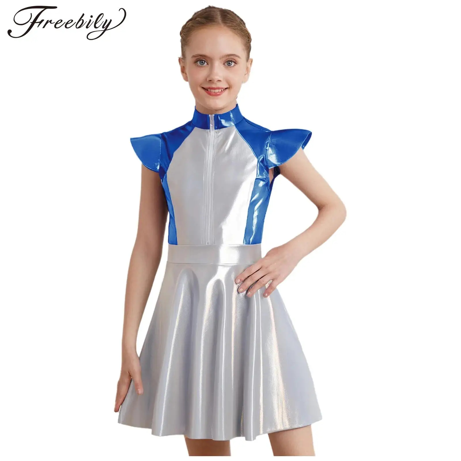 

Костюм космического робота для девочек, костюмы для косплея на Хэллоуин инопланетянина, детские костюмы для ролевых игр «Космическая галактика», нарядное платье