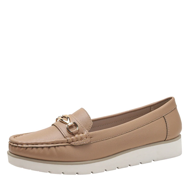 

Slip-on leather shoes2026New women's flat loafers for professional and casual wear