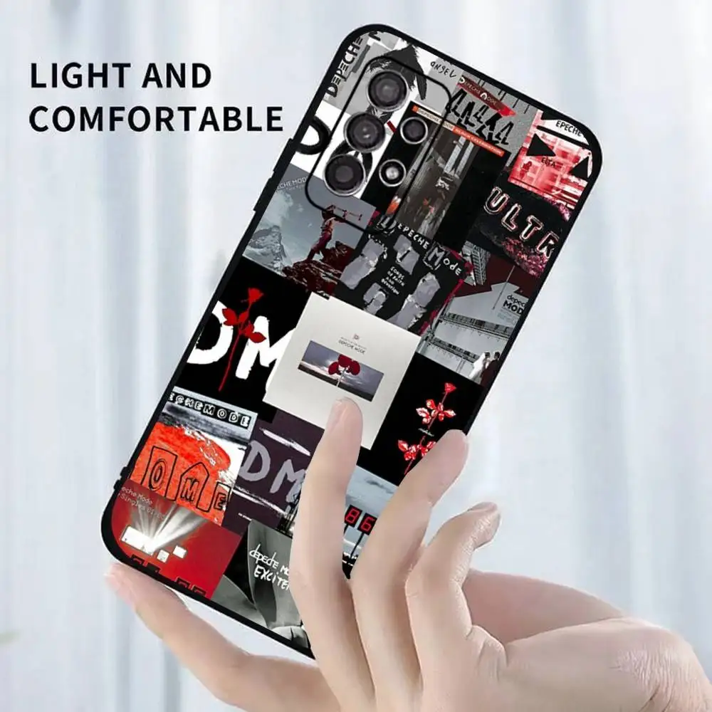 D-DepecheS モード電話ケース サムスン S25、S24、S23、S22、S21、S20、S10、ウルトラ、プラス、ライト、FE、ソフトシリコンブラックカバー用