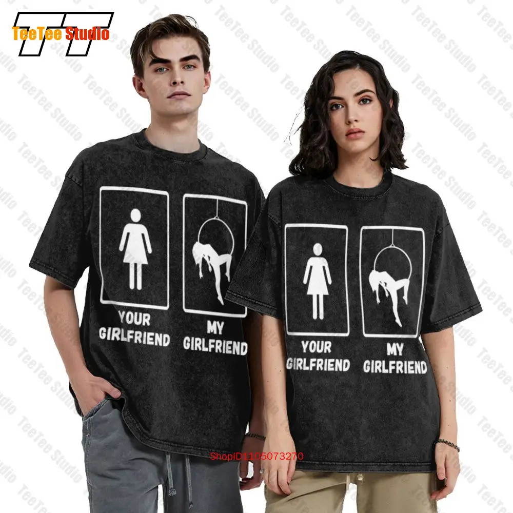Aerial Hoop Your Girlfriend Hanging Aerialist Aerial Silk Circus Aerial Lyra Vintage Oversized T-Shirt ACTJ
