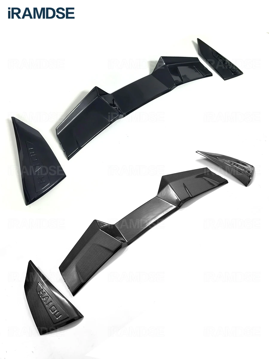Car Roof Wing for BYD Dolphin Mini Spoiler Seagull EV 2023 2024 Black Carbon Surface Tail Fin Decoration Accessories
