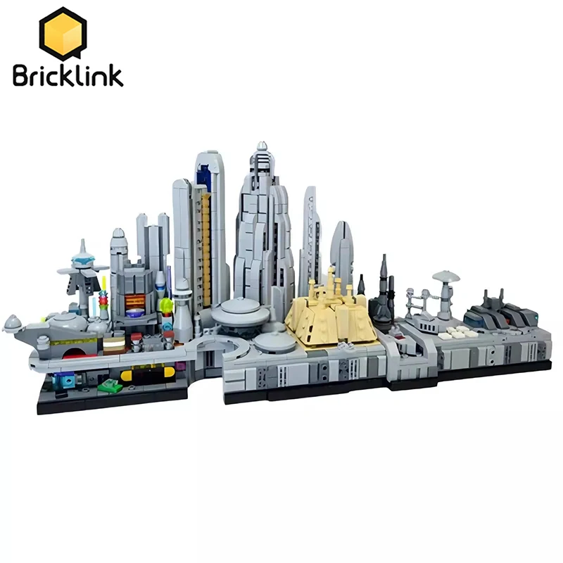 

Bricklink Star Movie MOC City House The Capital Coruscant Architecture Skyline Street View Sets Building Blocks Kid Toys Gift