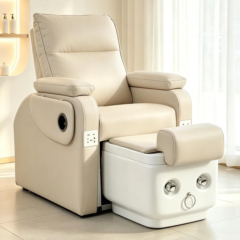 Nail Art Foot Bath Sofa Electric Down Hair Chair Sofa Texture Embroidery Nail Art Eyelash Sofa Foot Therapy Foot Wash