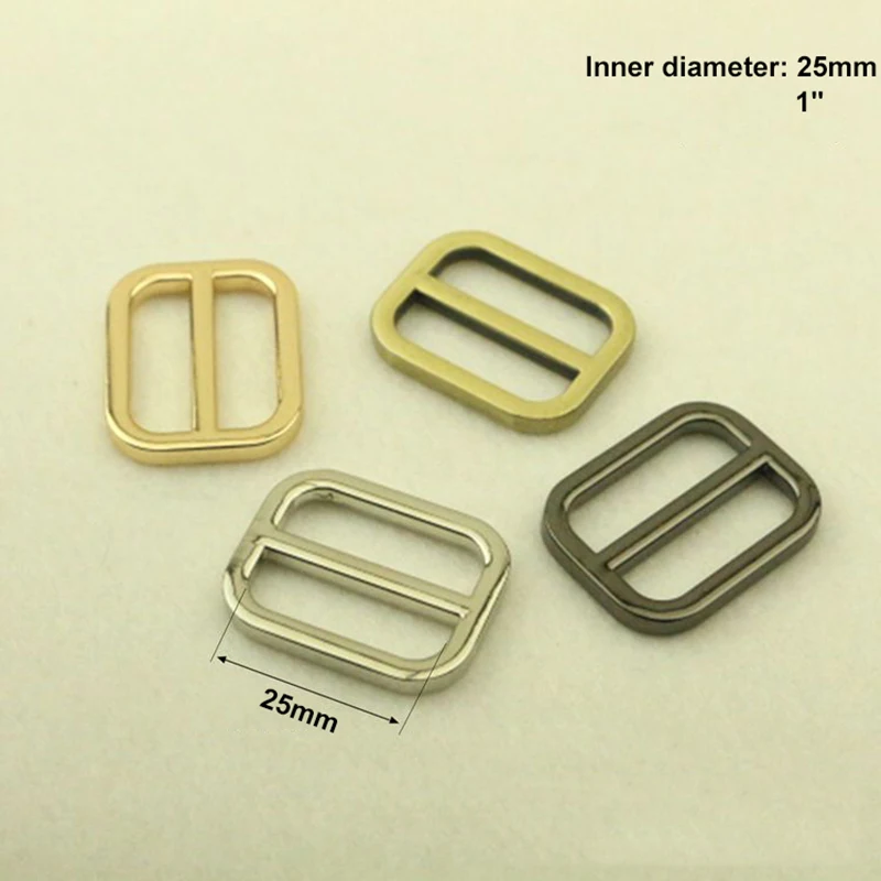 1x filo piatto in metallo rettangolo anello fibbia 25-50mm anelli tessitura borsa artigianale in pelle cinturino fibbia cintura indumento bagagli