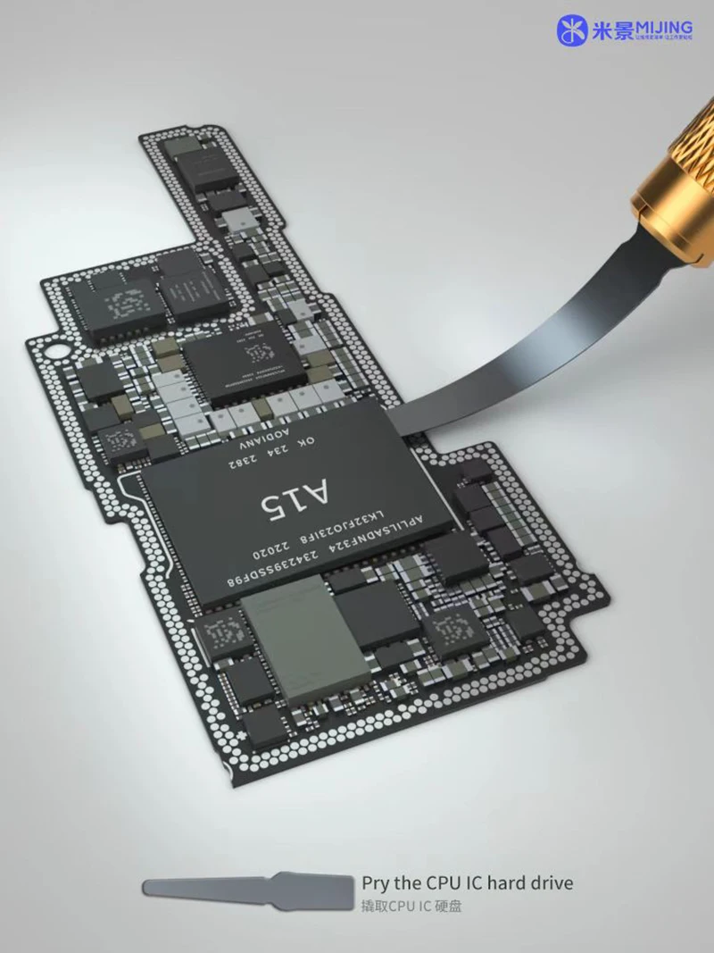 Mijing Phantom 3 IN 1 CPU del telefono cellulare smonta il coltello di manutenzione per iPhone NAND CHIP IC rimuovi la lama di rilavorazione della colla