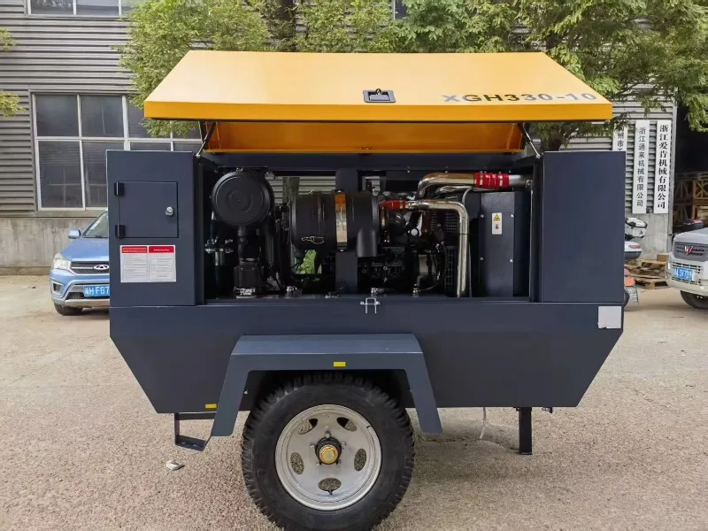Customized Heavy Duty 350-10 Diesel Screw Air Compressor For Mining Blasting Hole Drilling
