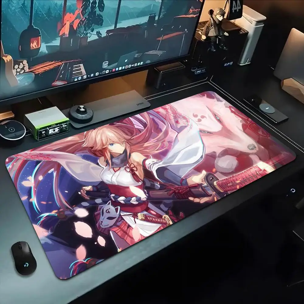 

yae sakura Mouse Pad 500X1000 mm Large Gaming Mousepad Gamer XL Rubber Otaku Keyboard Pad Laptop Desk Mat
