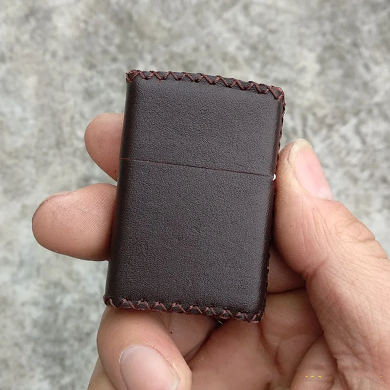 Custom Lighter Case Protective Sleeve Lighter Storage Holster Genuine Leather  Belt Bag Handmade for Zippo Lighter Case