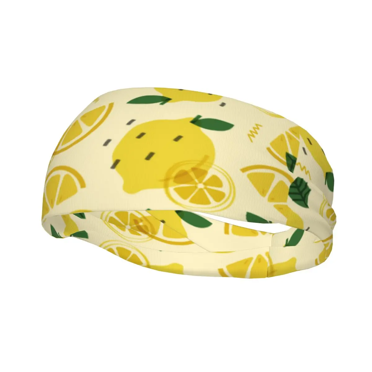 

Спортивная повязка на голову, лимонная абстрактная повязка для фитнеса, впитывающая повязка для волос для езды на велосипеде и бега