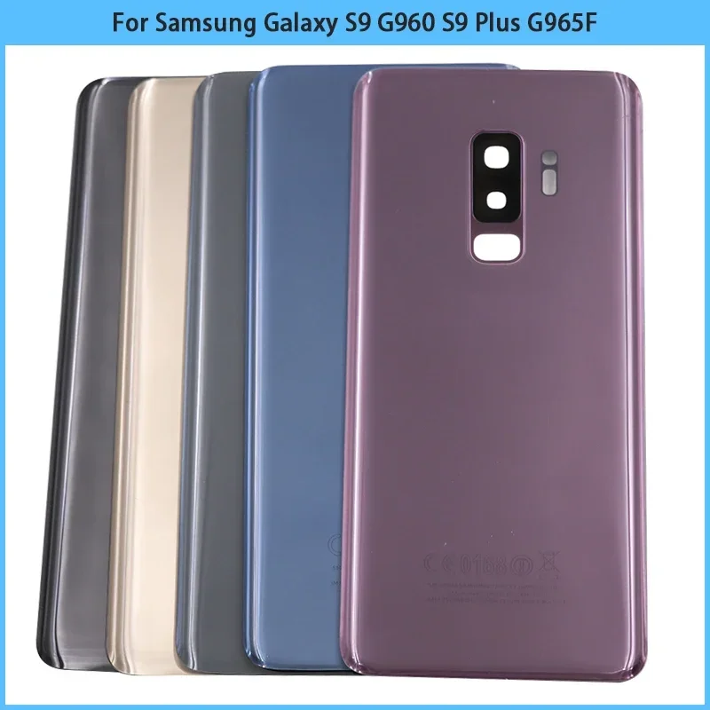 

New for Samsung Galaxy S9 g960/S9 Plus g965 SM-G965F battery back cover rear door glass panel housing case camera lens replace