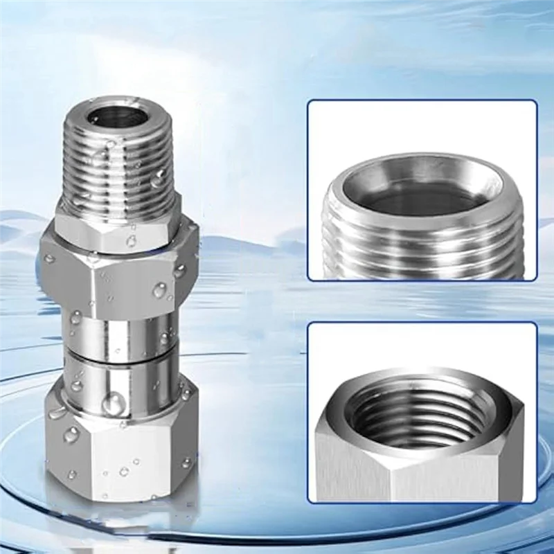 HHO-2Pcs 3/8Inch NPT Pressure Washer Swivel Fitting,Anti-Twist 3/8Inch Swivel Male To Female Adapter,360° Swivel Connector
