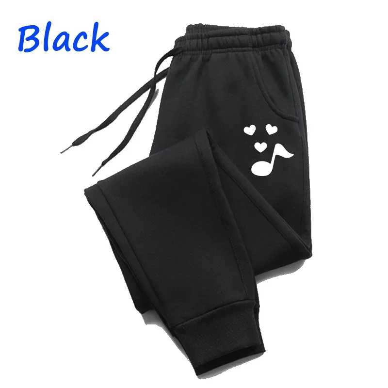 

Трендовые спортивные штаны с принтом музыкальной ноты для женщин, длинные брюки для бега, женские повседневные спортивные штаны для фитнеса, осень-зима