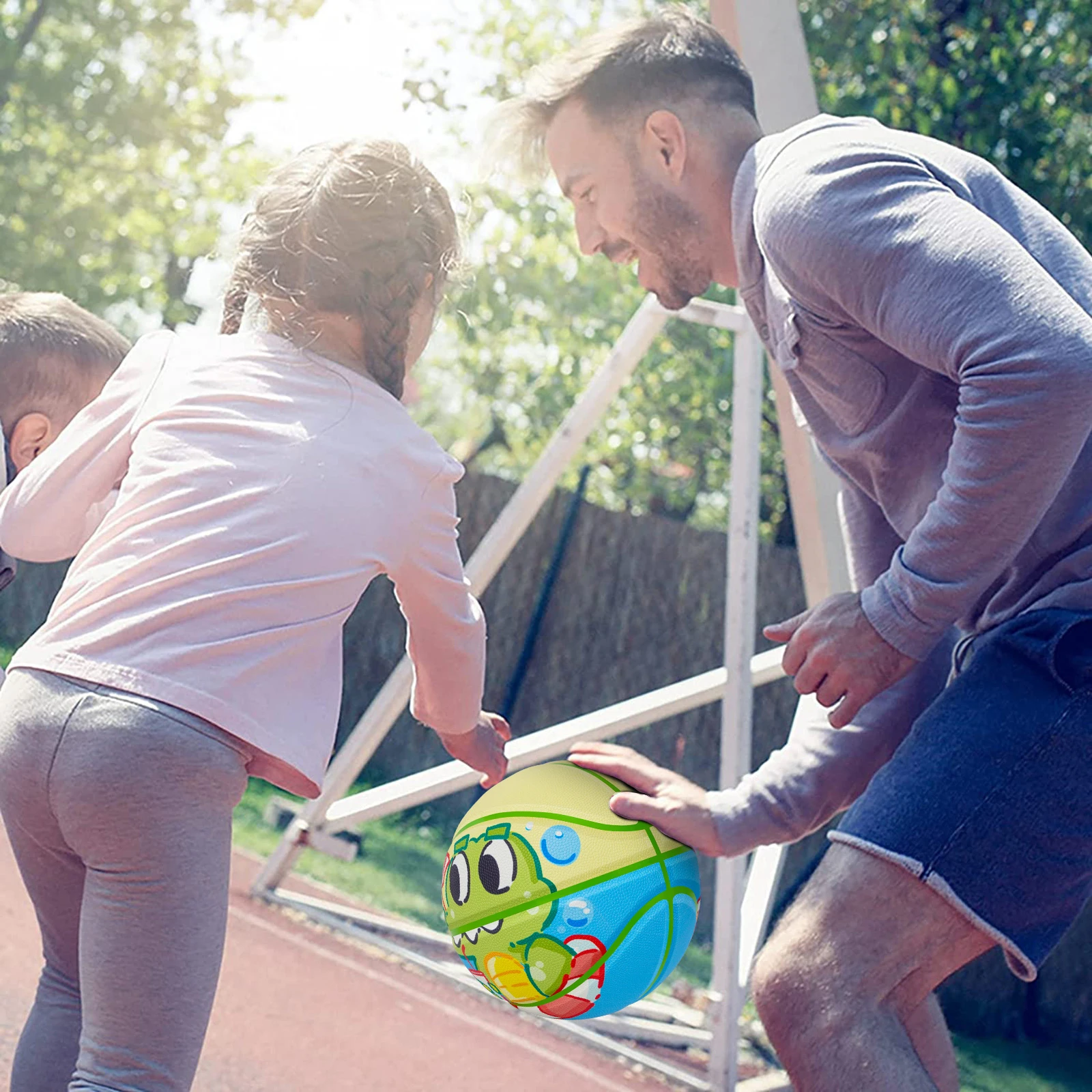 Kuangmi Crocodile Basketball Size 5 (27.5 นิ้ว) สําหรับเด็กชายและเด็กหญิงวัยรุ่น เกมบาสเก็ตบอลในร่ม/กลางแจ้ง KMBB525