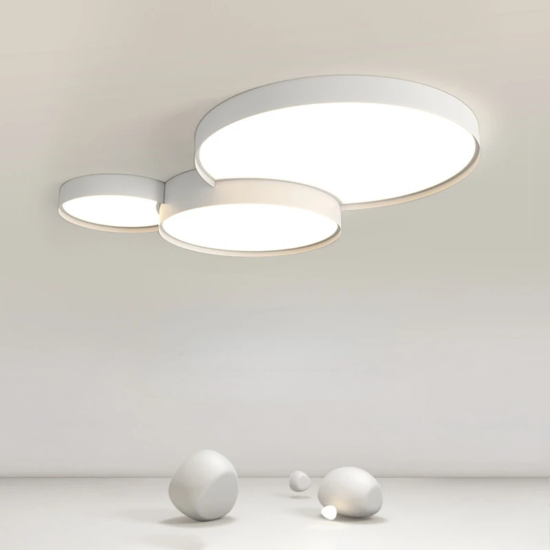 Lampade da soffitto a Led di moda nordica dimmerabili nero bianco per soggiorno camera da letto bagno decorazioni per la casa apparecchio di lucentezza per illuminazione interna