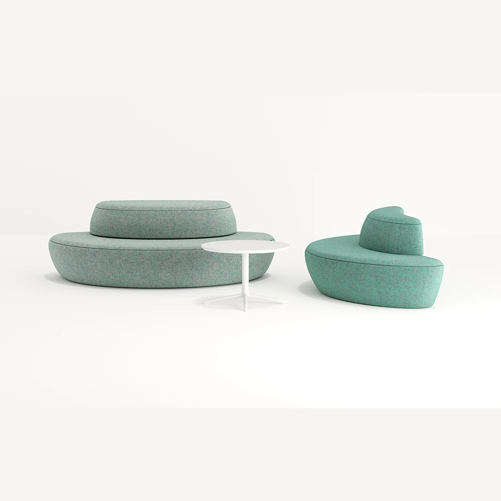 Fabric Modular Round Sectional Comfy Salon Reception Lounge Seating