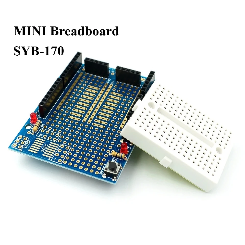 SYB-170 Mini Prototype Expansion Board SYB170 Breadboard for Arduino UNO Proto Diy Kit Shield Mini Bread Board Based ProtoShield
