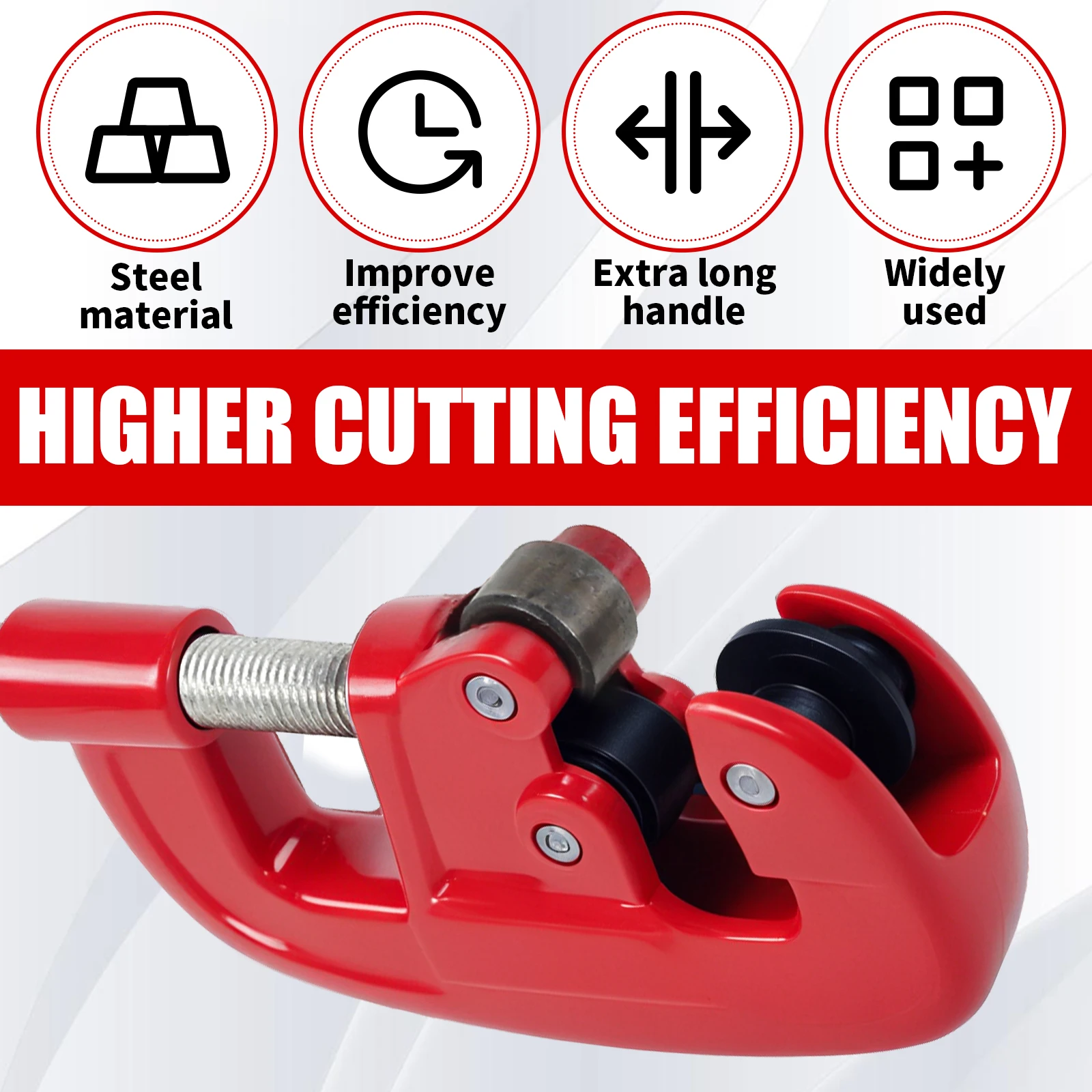 Pipe Cutter Tool Metal Tube Cutter Heavy Duty Tubing Cutting Tool with Blade Precise Plumber Iron Pipe Cutting Tool Galvanized