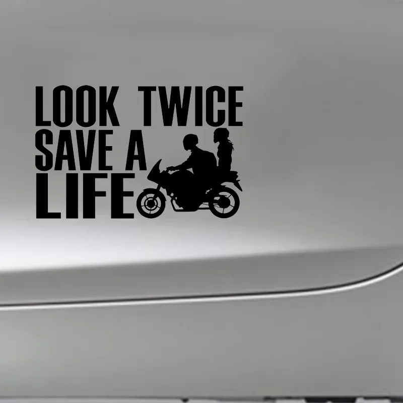 15 * 9.8cm Two person Motorcycle Riding Design Window Bumper Motorcycle Decoration Vinyl Car Stickers
