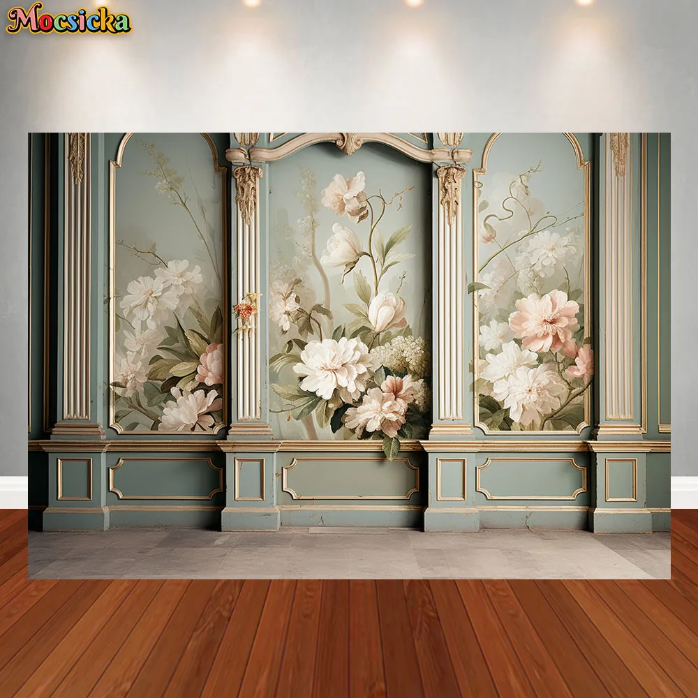 Spring Wooden Wall Photography Backdrops Garden Flowers Kids Adult Child Baby Background Decoration For Portrait Studio Props