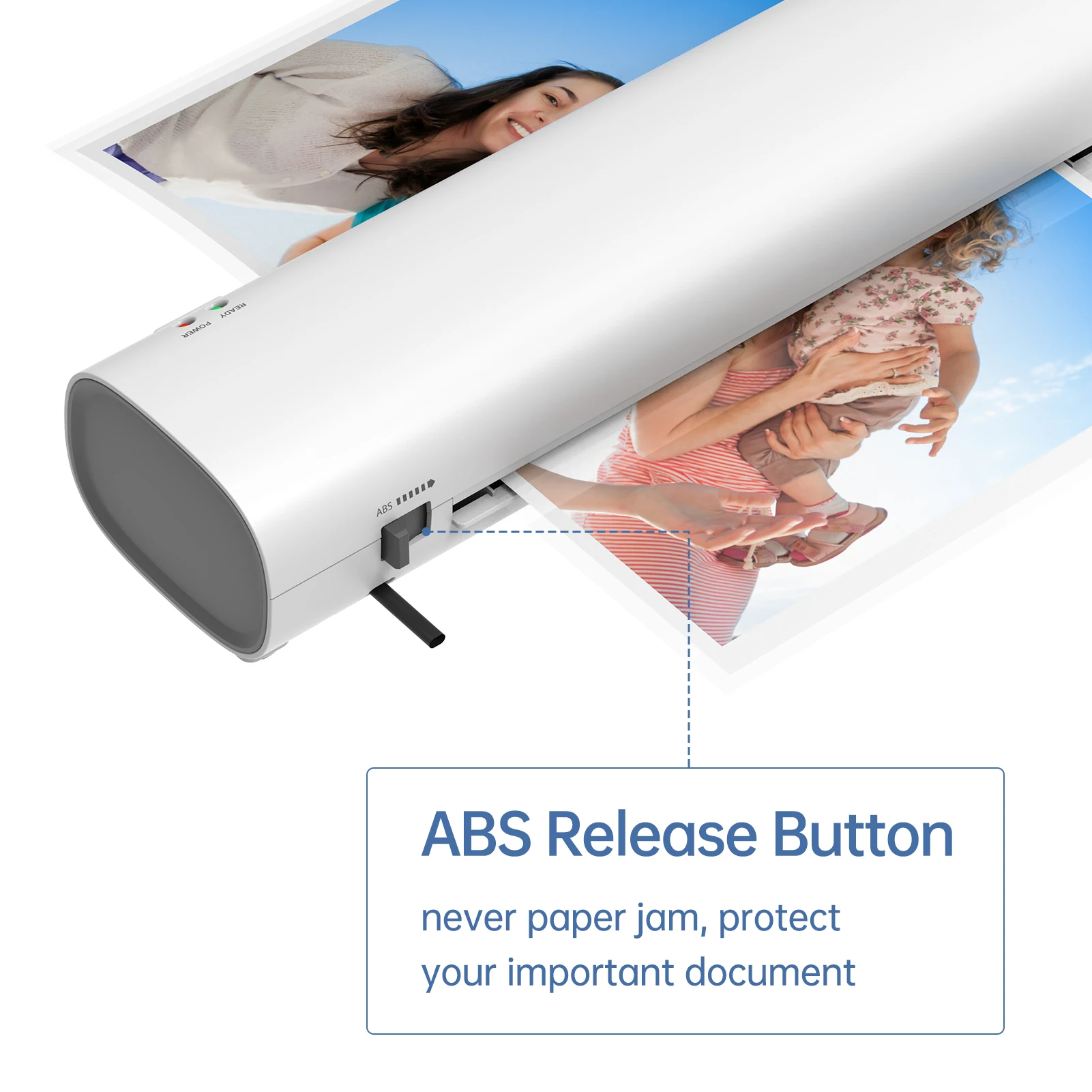

A4 Laminating Machine 9 Inches Thermal Laminator Machine Desktop Hot and Cold Lamination 2 Roller System 230mm Entry Width Quick