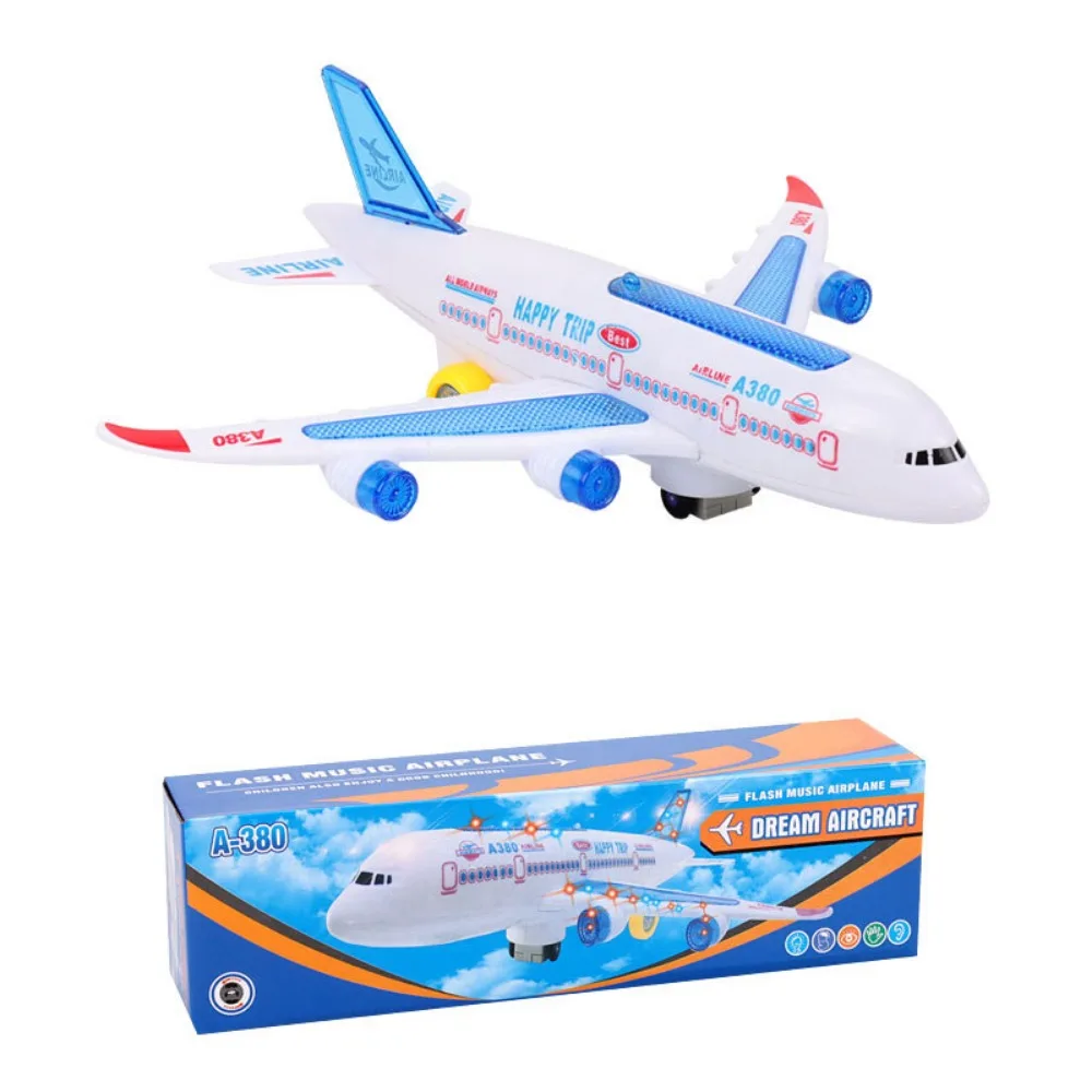 High Quality with Music Plane Gift Plastic Multistyles Electronic Aeroplane Flash Sound Aircraft For Children