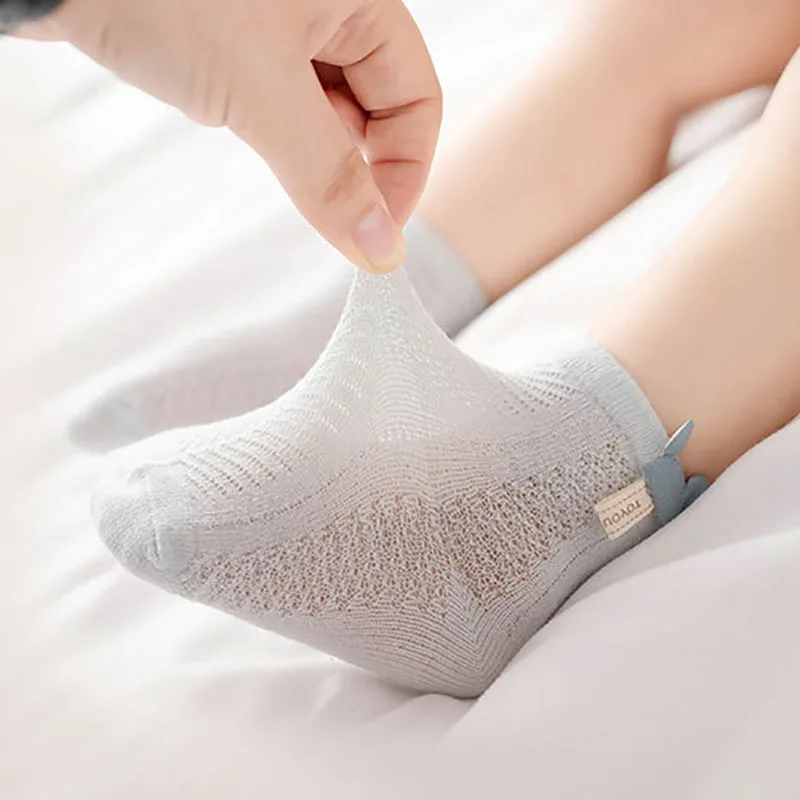 Chaussettes Minces Respirantes en Maille pour Bébé de 0 à 2 Ans, Accessoires de Vêtements de Princesse pour Nouveau-né Garçon et Fille