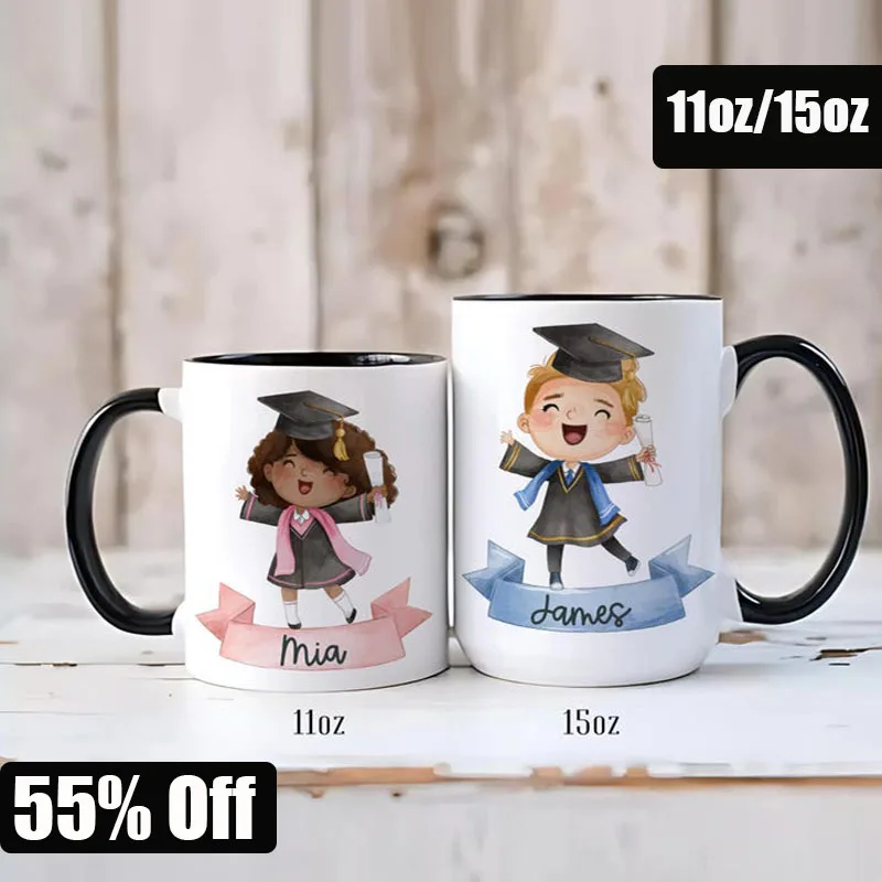 

Customized Graduate Gifts 11 OZ Mug Memorial Cup Gifts Can Personalized Patterns Coffee Cups For Fresh Graduate Milk Cups