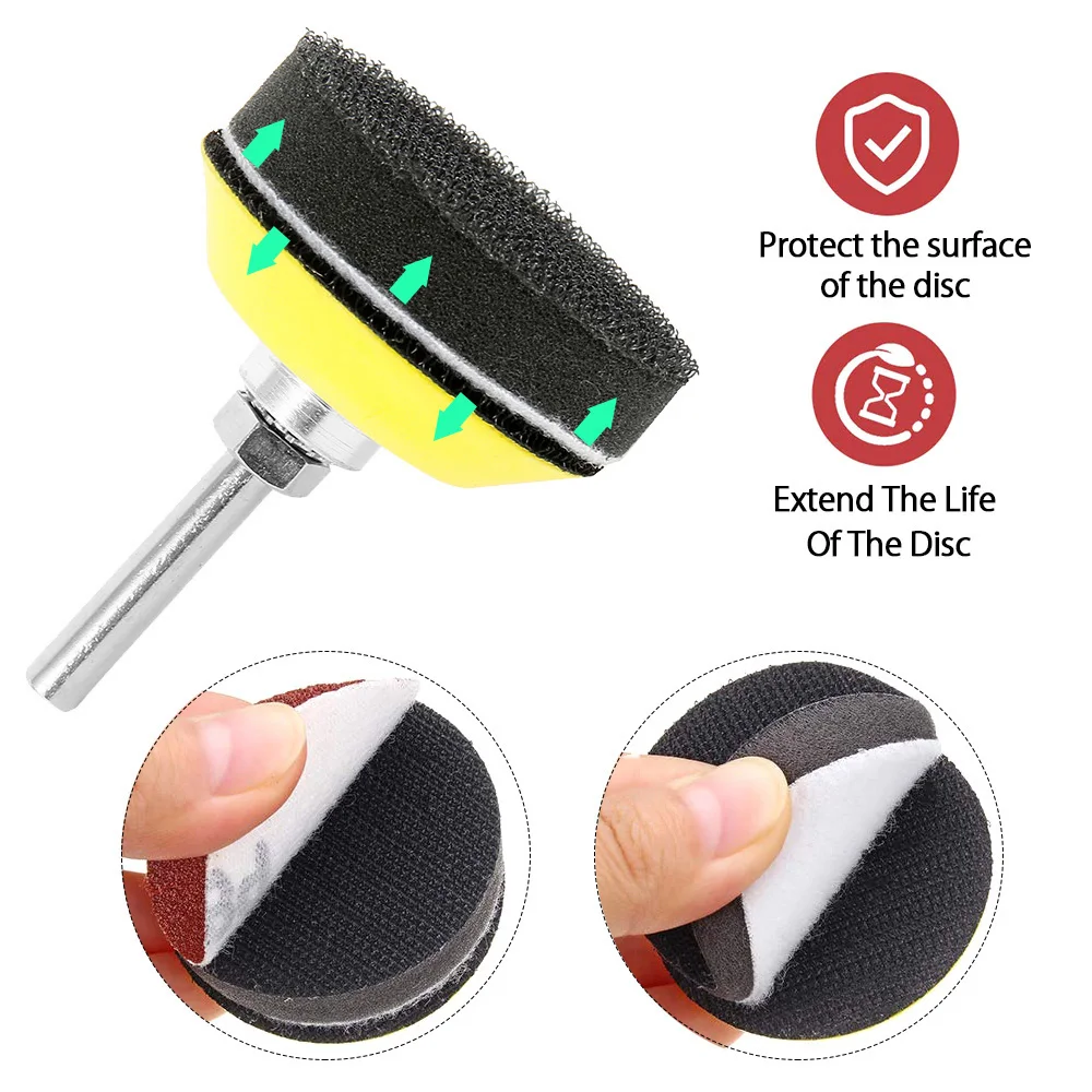 12-142 قطعة الصنفرة الرملي القرص الوسادة ل الحفر طاحونة صفائح كاشطة أدوات دوارة اكسسوارات المعادن الخشب البولندية الرملي ورقة #3