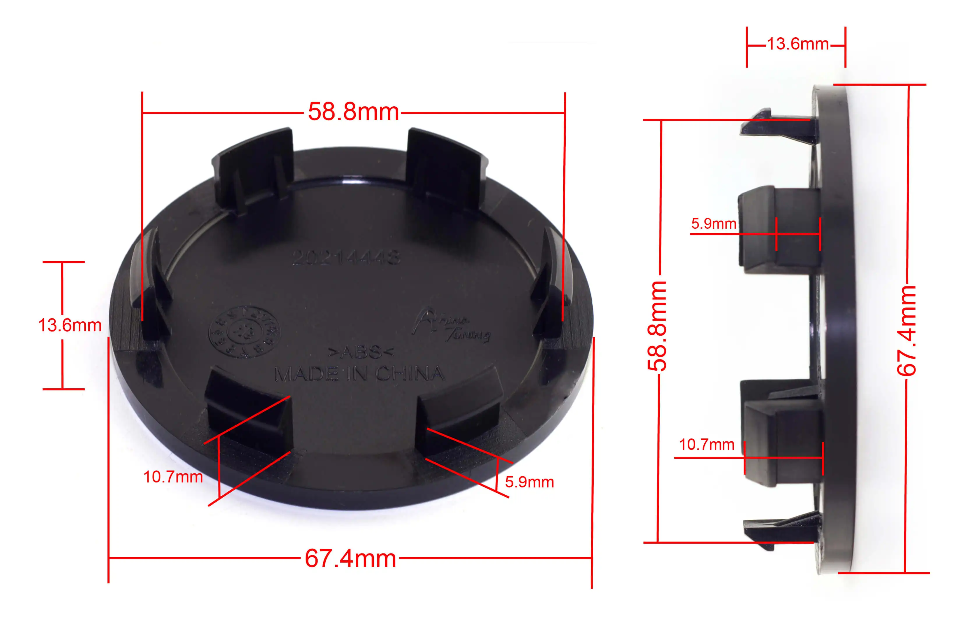 RhinoTuning 4pcs OD 67.4mm ID 58.8mm Car Wheel Center Hub Caps Fits 2004-2007 Envoy the factory 15\