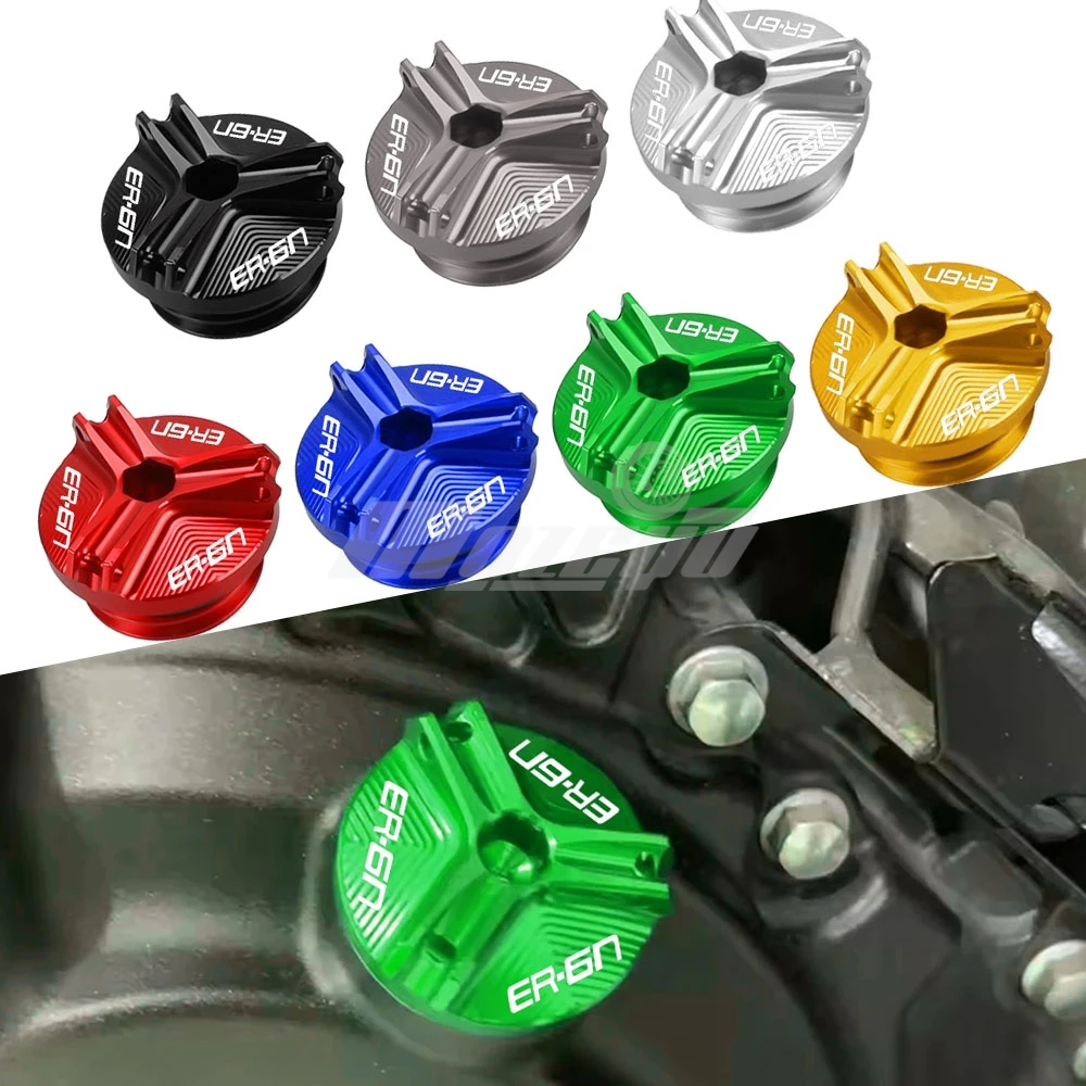

For KAWASAKI Ninja 400 2018 ER6N ER-6n ER 6N NINJA 2006-2015 M19*2.5 Motorcycle CNC Aluminum Oil Filter Cup Engine Plug Covers