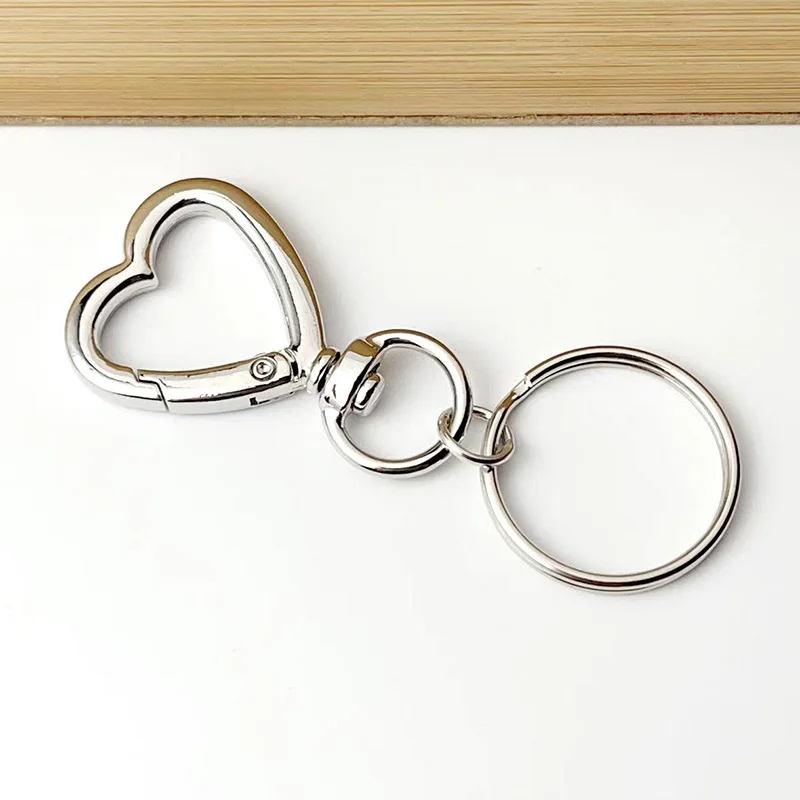 6-12Pcs Metall Herzförmigen Verschluss Zink-legierung Liebe Schlüsselbund Haken Schnalle Auswurf Schnalle DIY Tasche Spielzeug anhänger Anschluss Zubehör – Detail 13