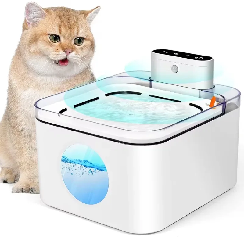 3L Wireless Pet Water Fountain 5200mah Battery Power Smart Sensor Silent Filtration Automatic Dog Water Fountain Cat Products