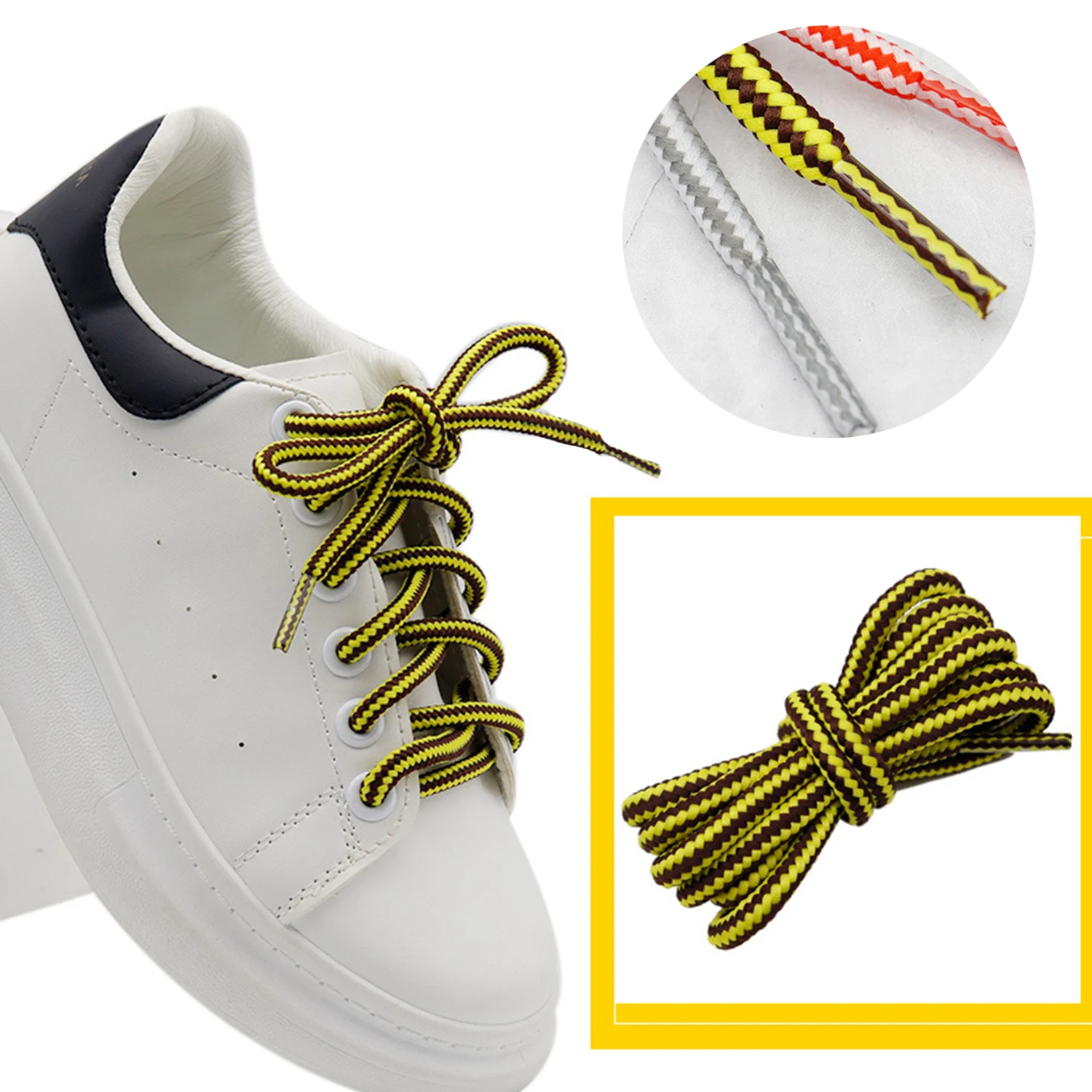 Lacets Ronds pour Chaussures de Bain, 200cm, Haut, Marche en Plein Air, Randonnée