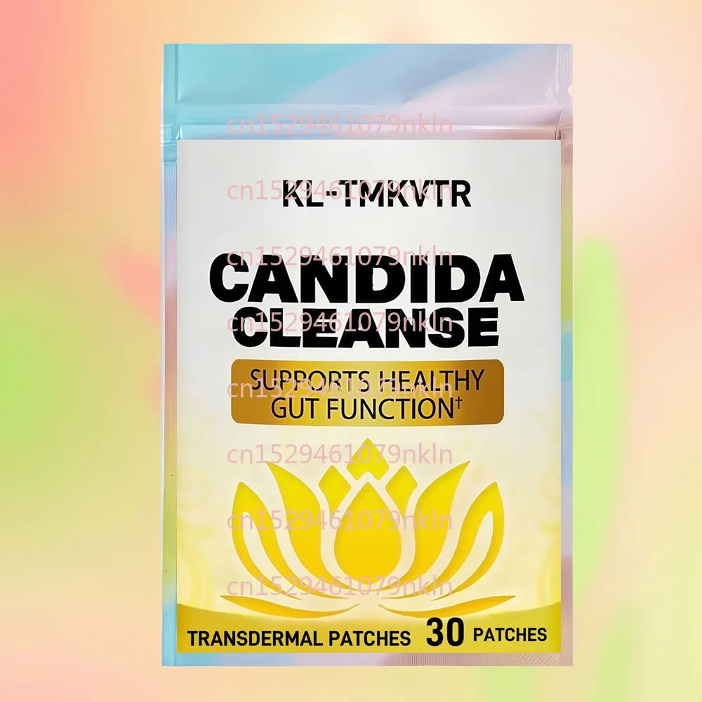 

30 трансдермальных пластырей Candida Cleanse с листьями орегано, полынью, черным грецким орехом, каприловой кислотой - для поддержки кишечника и толстой кишки