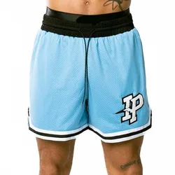 Summer Fashion Brand Basketball Embroidery IP Shorts Casual Sports Shorts Mesh Wicking Sweat Breathable Fitness Sports Shorts