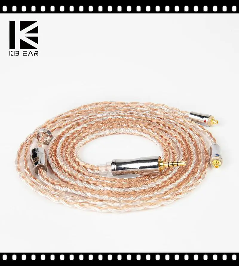 KBEAR Expansion 24 Core EarphoneCable 4N Silver-Plated  Cable With 3.5/2.5/4.4mm Cable With MMCX/2Pin/QDC/TFZ For KZ ZS10 PRO