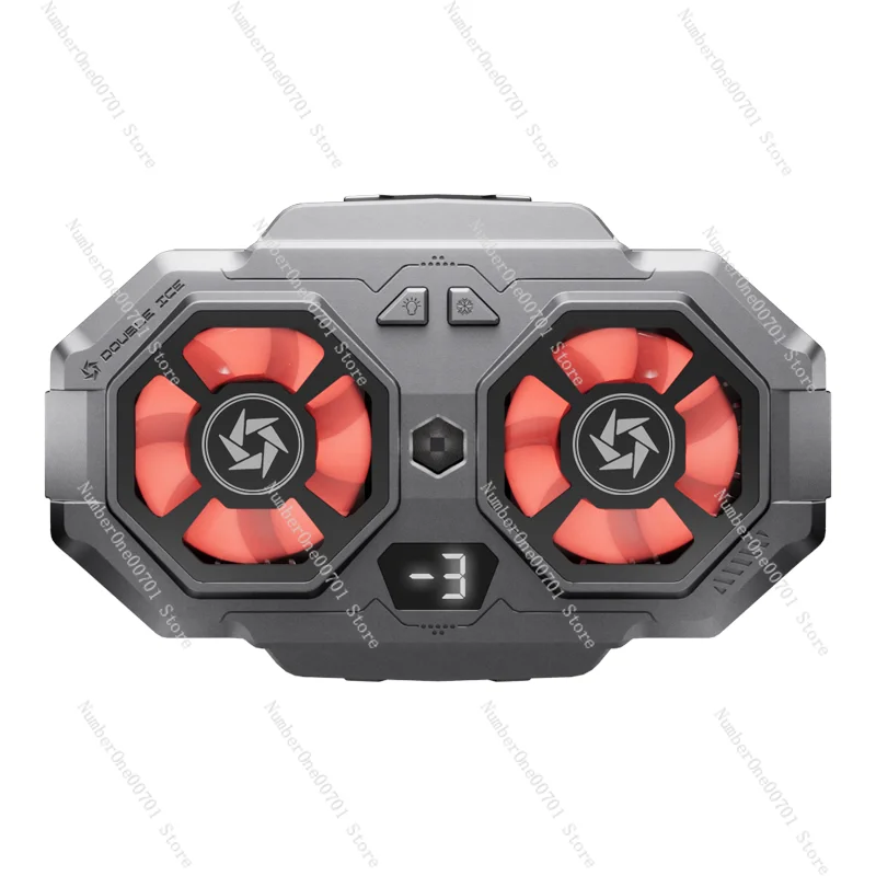 

Mobile phone radiator dual fan ultra-quiet silent back clip integrated with bracket semiconductor cooling cooling artifact