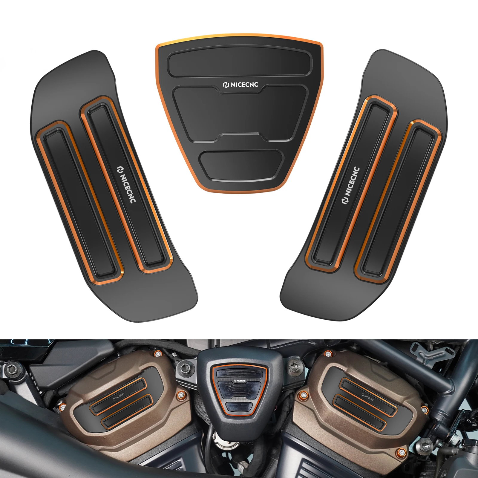 

Motorcycle Cam Sprocket Medallions Trim Cover V-Side Cover for Harley RH1250S Sportster S RA1250 Pan America 1250 2021-2024