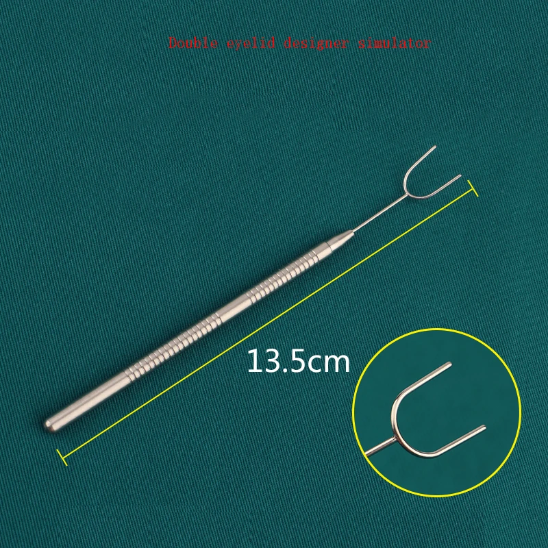 Designer a doppia palpebra, strumento per modellare la bellezza e la chirurgia plastica, triangolo con manico corto a doppia palpebra Manico dorato a forma di U da 8 mm cu