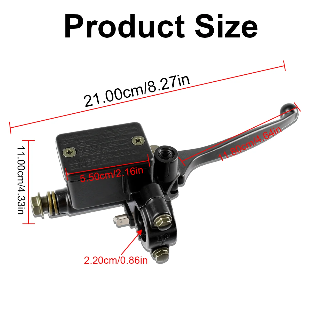 Motorcycle Brake Pump Front Master Cylinder Hydraulic Brake Lever For Dirt Pit Bike ATV Quad Moped Scooter Buggy Go Kart Scooter