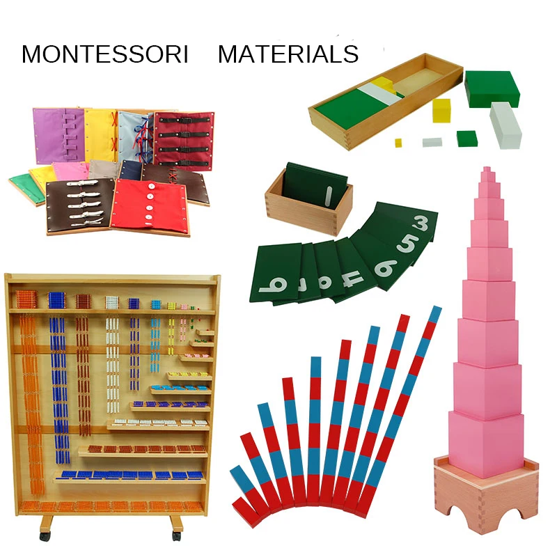 

Montessori Materials Kids Montessori Set Wooden Educational Children Toy 88 Pieces Sets for Montessori School