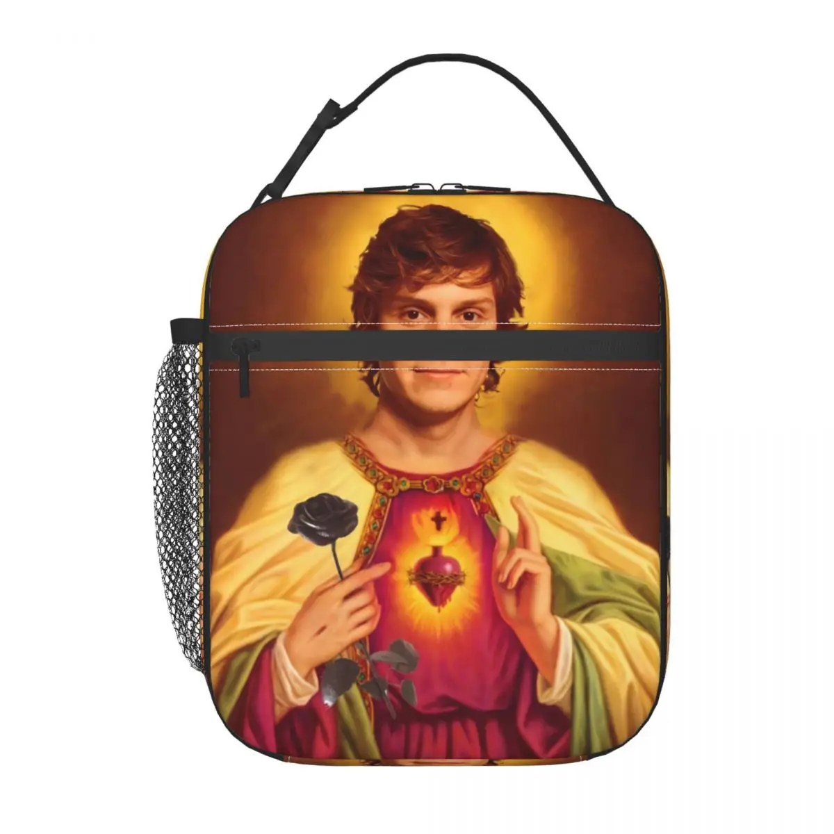 Actor Star Movie Evan Peters Insulated Lunch Tote Bag for Women Resuable Thermal Cooler Food Lunch Box School