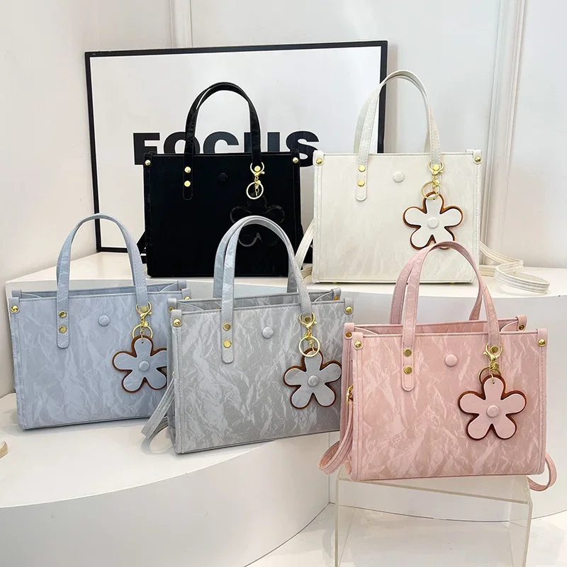 

2025 Women's Large-Capacity Crossbody Tote Simple Fashion Single-Shoulder for Daily Errands Office