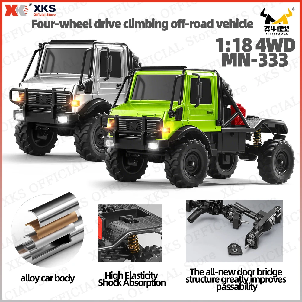 

XKS Mangniu MN333 1/18 U4000 Classic Model 4WD RC Car 2.4G Remote Control Rock Climbing Off-Road Vehicle Toy Gift for Boys