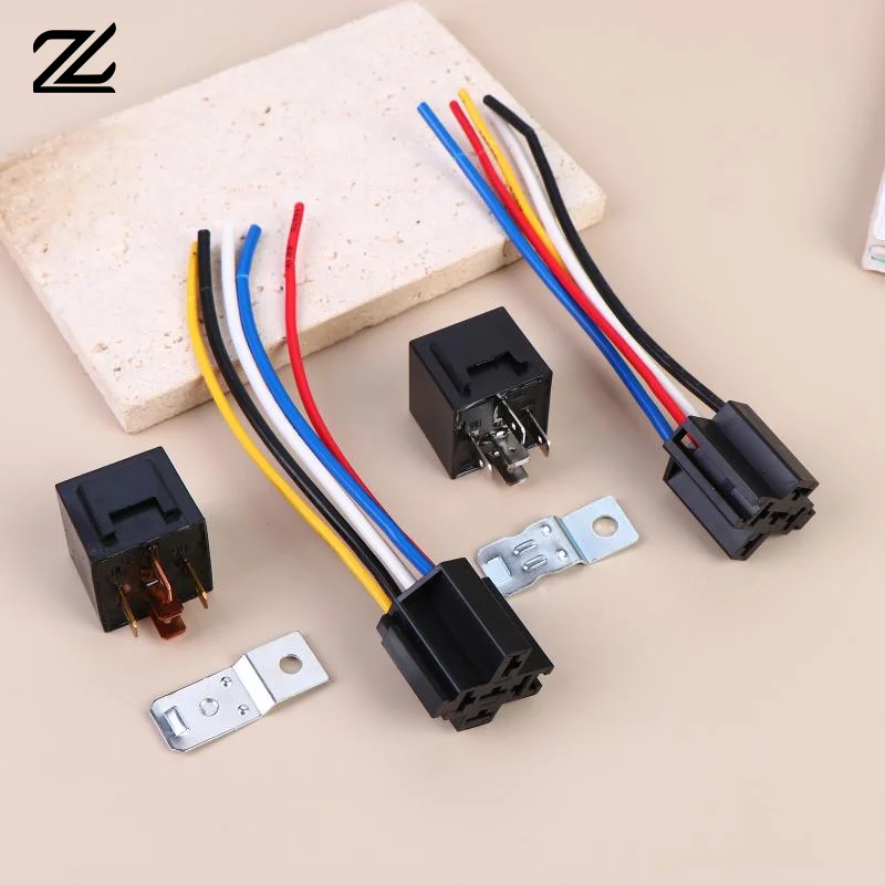40A Car Relay 12V 24V 5Pin Heavy Duty Automotive Relay With Harness For Vehicle Power Switching