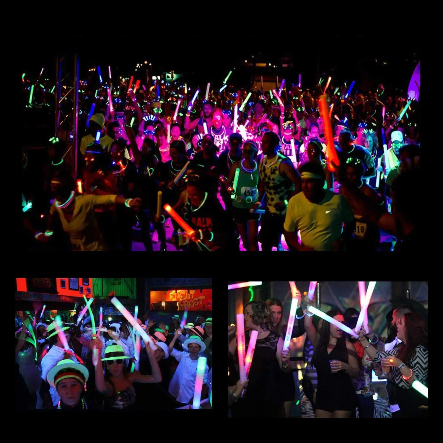 

5pcs Stick Led Light Sticks Multi-Color Flashing Party Night Festival Event Wedding Christmas Decor